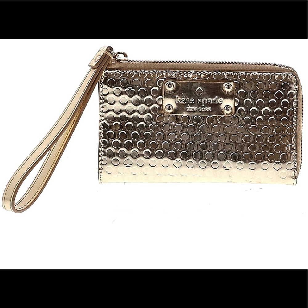 Kate Spade Gold Wristlet